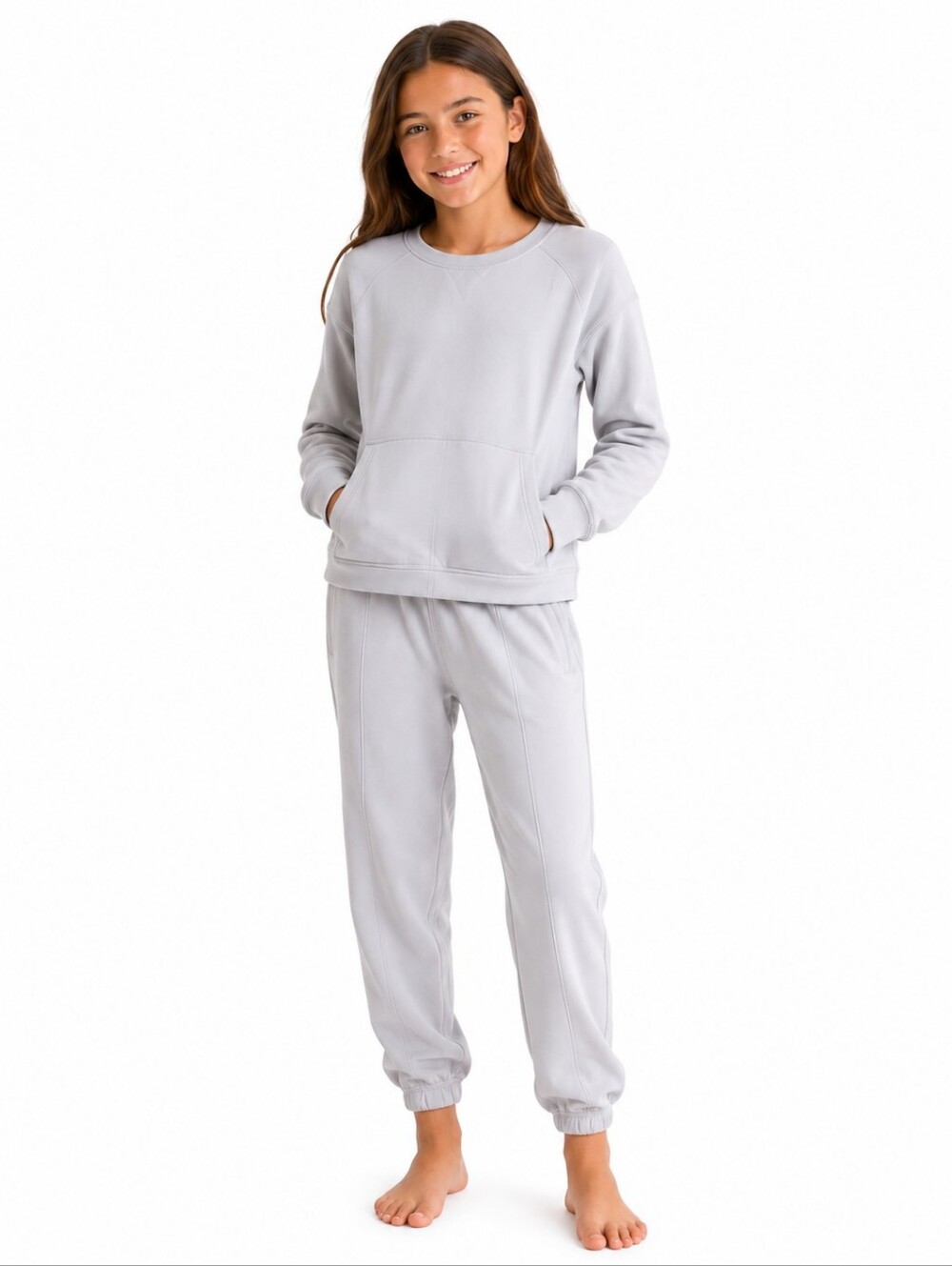 2/$50 90 Degree by Reflex Scuba Pullover & Jogger Set – Girls Size L (12) NWT